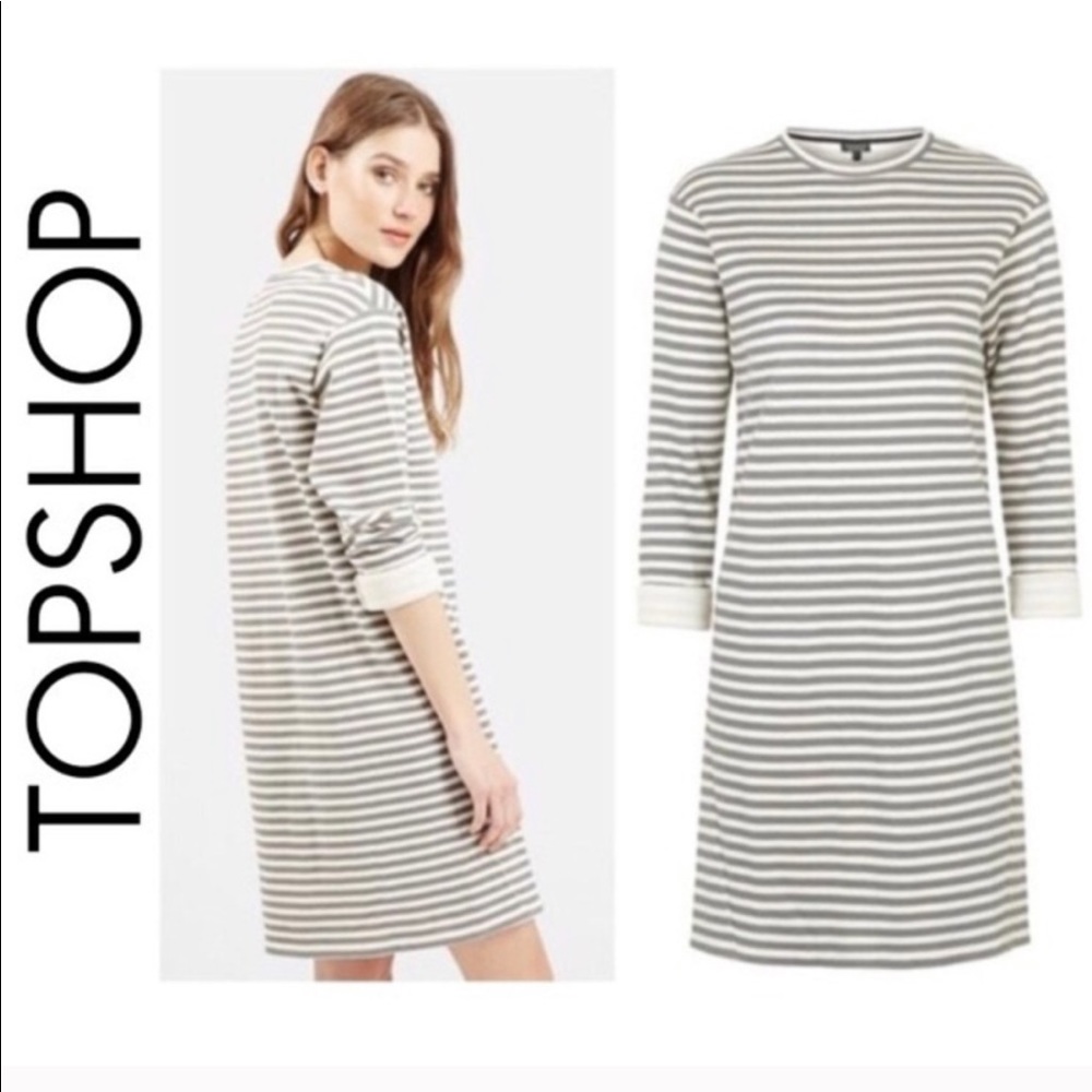 Topshop striped sweater dress.